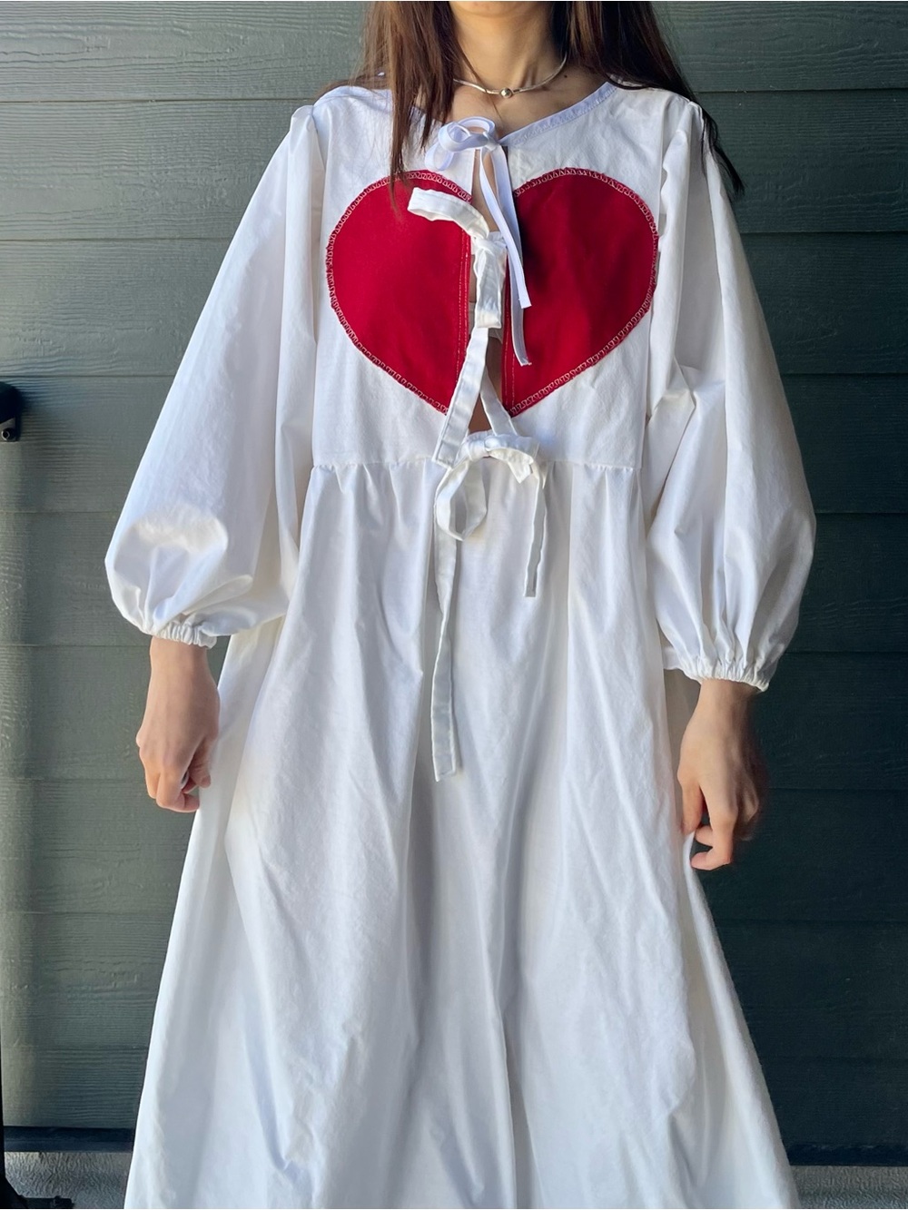 Mended Heart | Handmade Split Heart Cottage Dress SKU 06192 - Picture 8 of 16